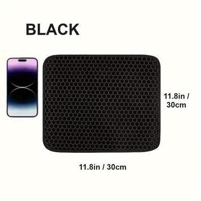 Pet Cat Litter Mat Double Layer Pet Mat Non-slip Sand Cat Pad Washable Bed Mat Clean Pad