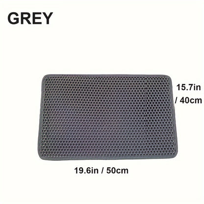 Pet Cat Litter Mat Double Layer Pet Mat Non-slip Sand Cat Pad Washable Bed Mat Clean Pad