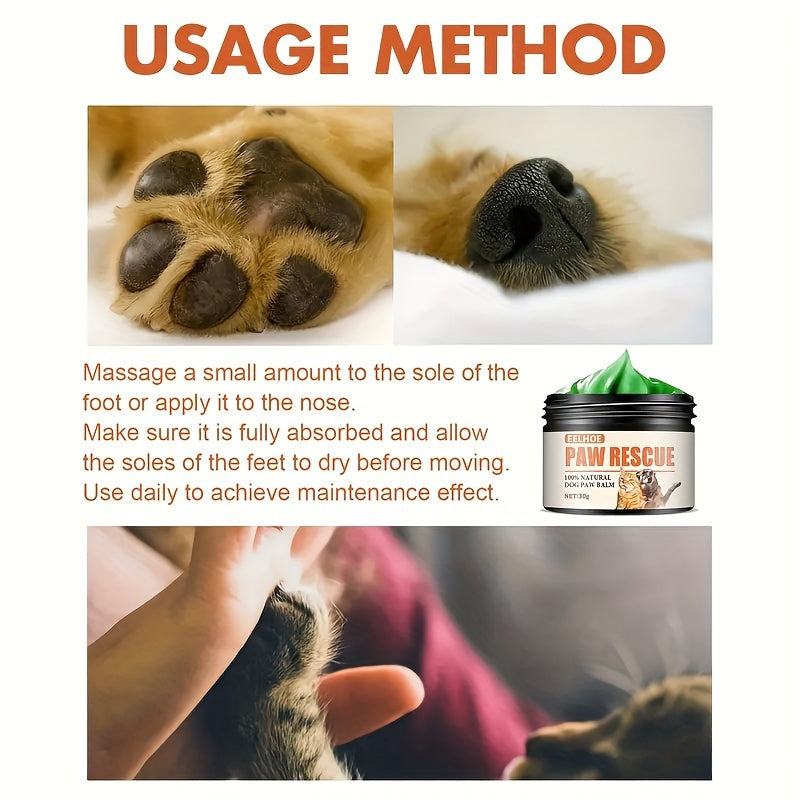 Pet Dog Moisturizing Cream Pet Paw Balm Foot Care For Cats And Dogs, Pet Paw Protection Against Rough Cracked Paws