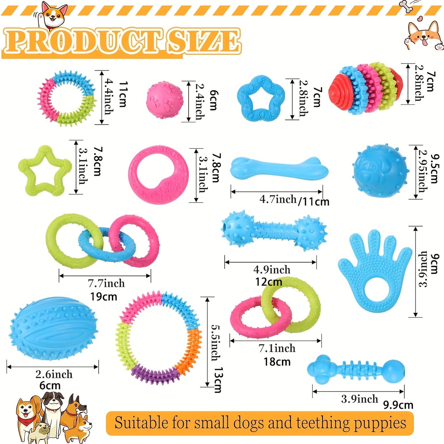 3/5/10pcs Random Pet Chew Toys For Small Dogs And Puppies - Cute, Durable, Various Shape, Multicolor Design For Training