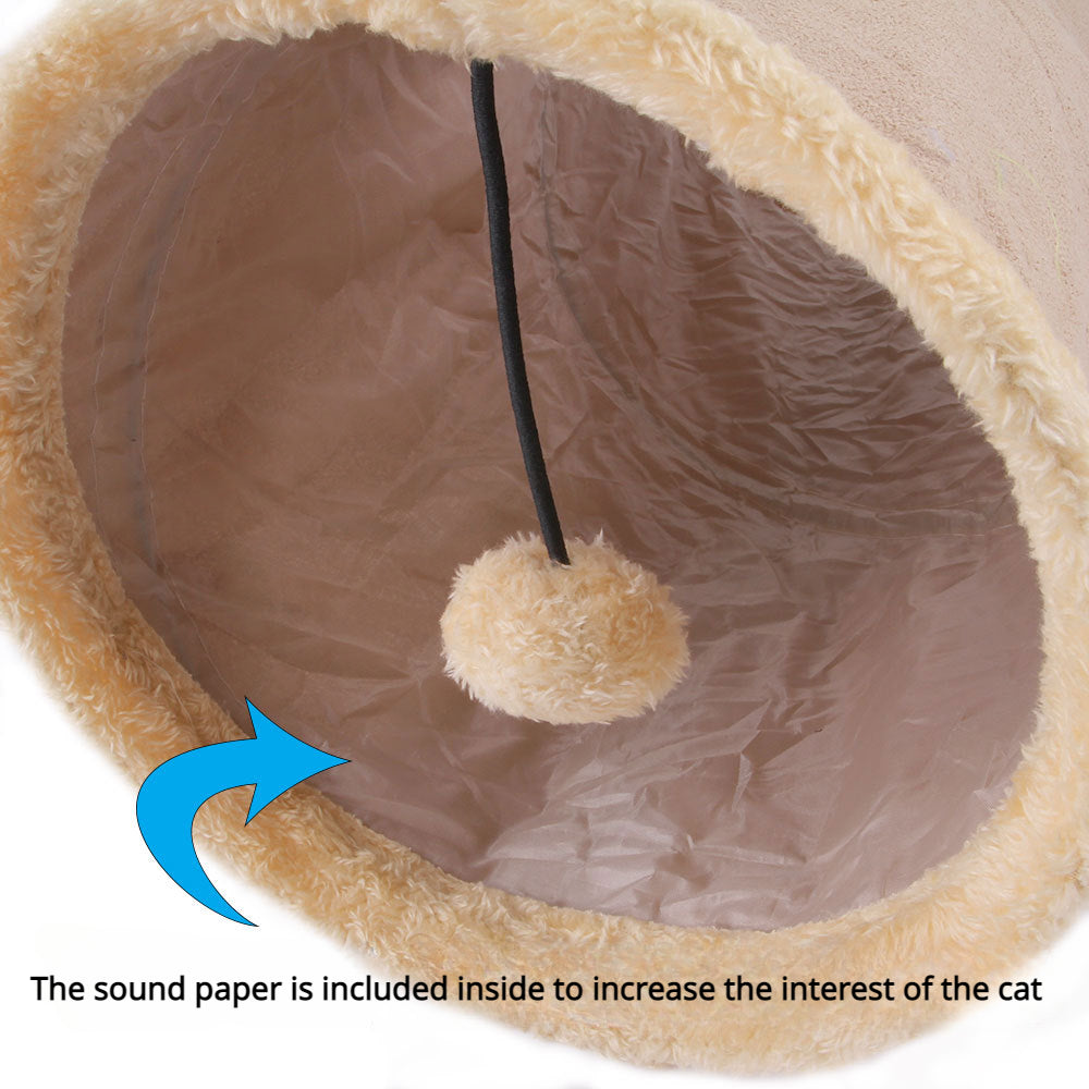 Foldable Plush Cat Toy Tunnel, Fun Cat Tent, Dog And Kitten Game Supplies, Pet Toys