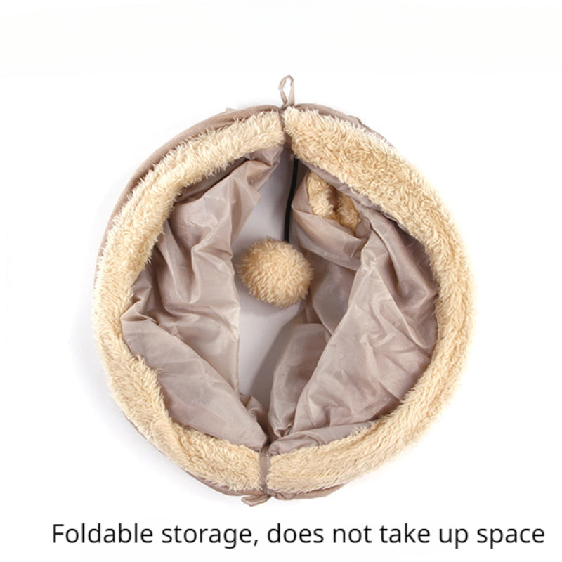 Foldable Plush Cat Toy Tunnel, Fun Cat Tent, Dog And Kitten Game Supplies, Pet Toys