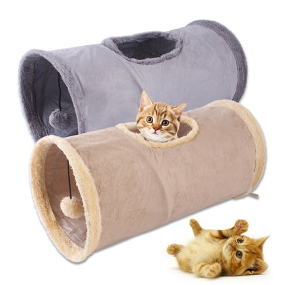 Foldable Plush Cat Toy Tunnel, Fun Cat Tent, Dog And Kitten Game Supplies, Pet Toys