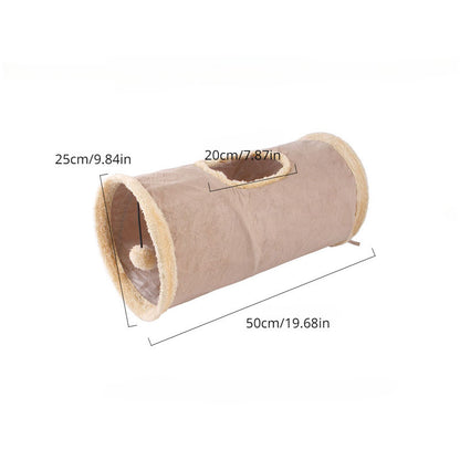 Foldable Plush Cat Toy Tunnel, Fun Cat Tent, Dog And Kitten Game Supplies, Pet Toys