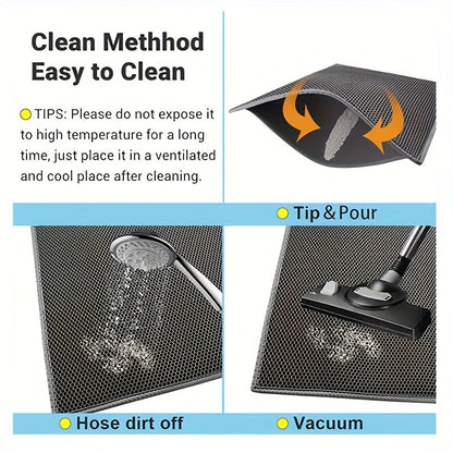 Pet Cat Litter Mat Double Layer Pet Mat Non-slip Sand Cat Pad Washable Bed Mat Clean Pad