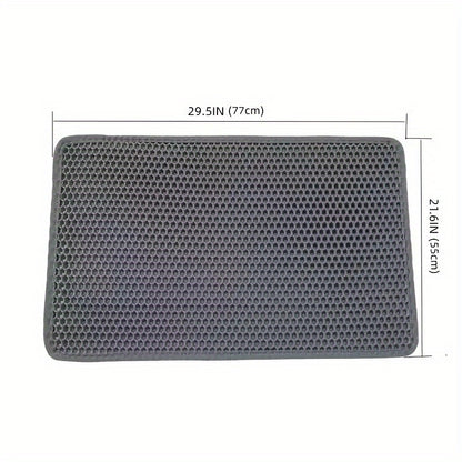 Pet Cat Litter Mat Double Layer Pet Mat Non-slip Sand Cat Pad Washable Bed Mat Clean Pad