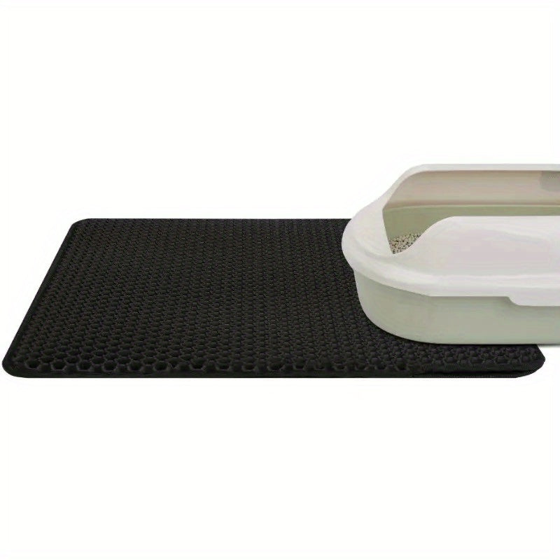 Pet Cat Litter Mat Double Layer Pet Mat Non-slip Sand Cat Pad Washable Bed Mat Clean Pad