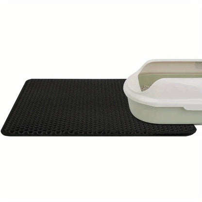 Pet Cat Litter Mat Double Layer Pet Mat Non-slip Sand Cat Pad Washable Bed Mat Clean Pad