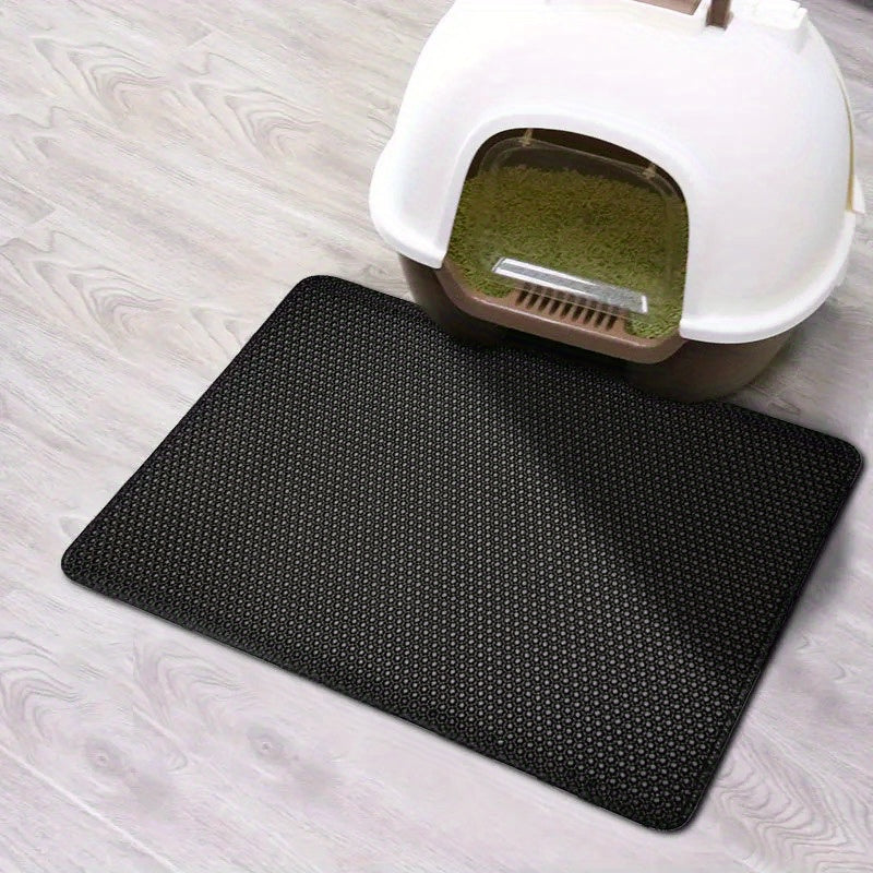 Pet Cat Litter Mat Double Layer Pet Mat Non-slip Sand Cat Pad Washable Bed Mat Clean Pad