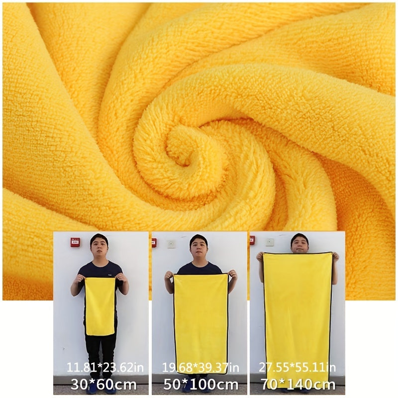 1pc Ultra-Soft Microfiber Pet Towel - Quick-Drying, Highly Absorbent, Perfect for Dog & Cat Bathing - Cozy Yellow & Gray with Black Border, Quickdrying Towel|Cozy Pet Wrap|Microfiber Fabric, Microfiber Towel