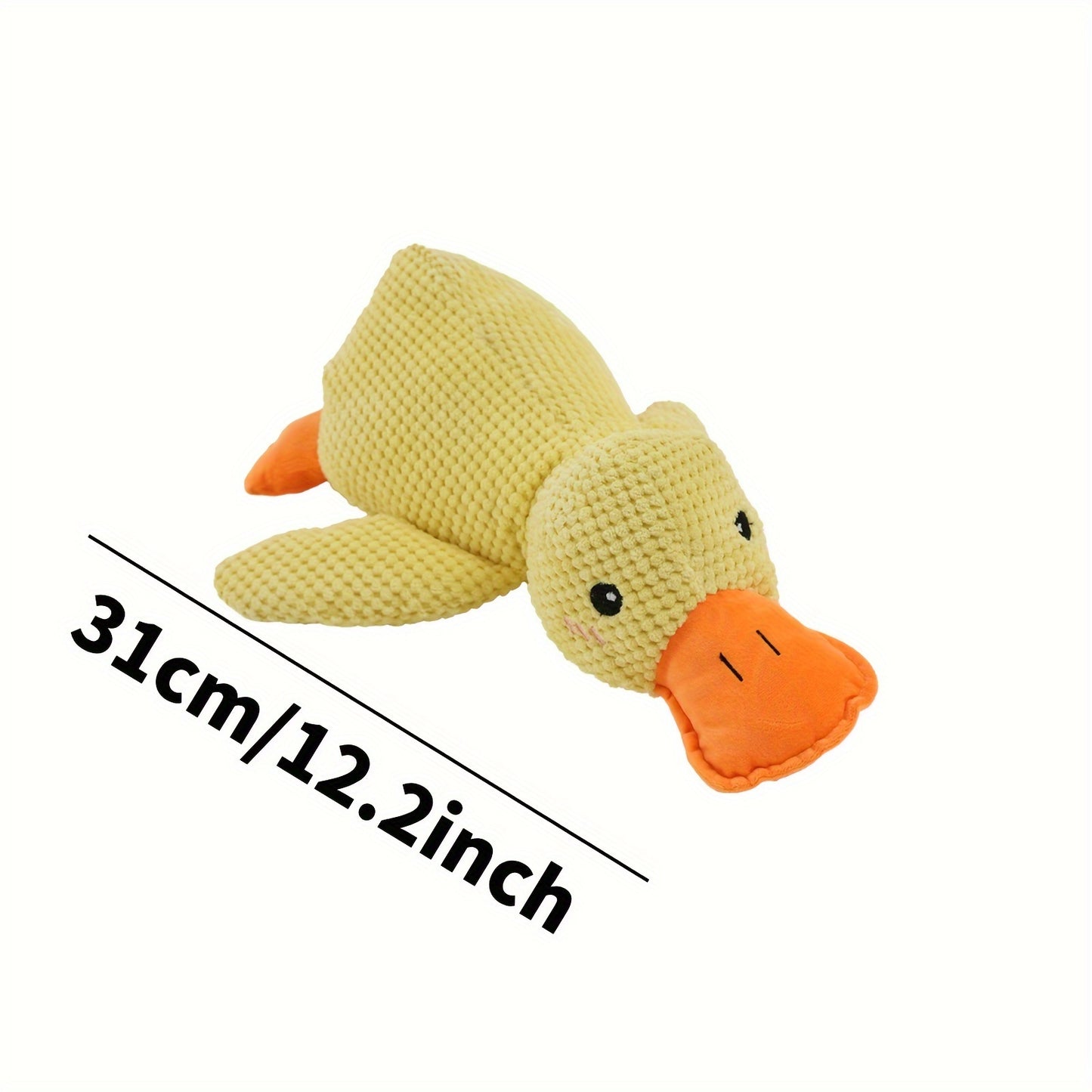 1pc Duck Design Pet Grinding Teeth Squeaky Plush Toy, Chewing Toy For Dog Interactive Supply
