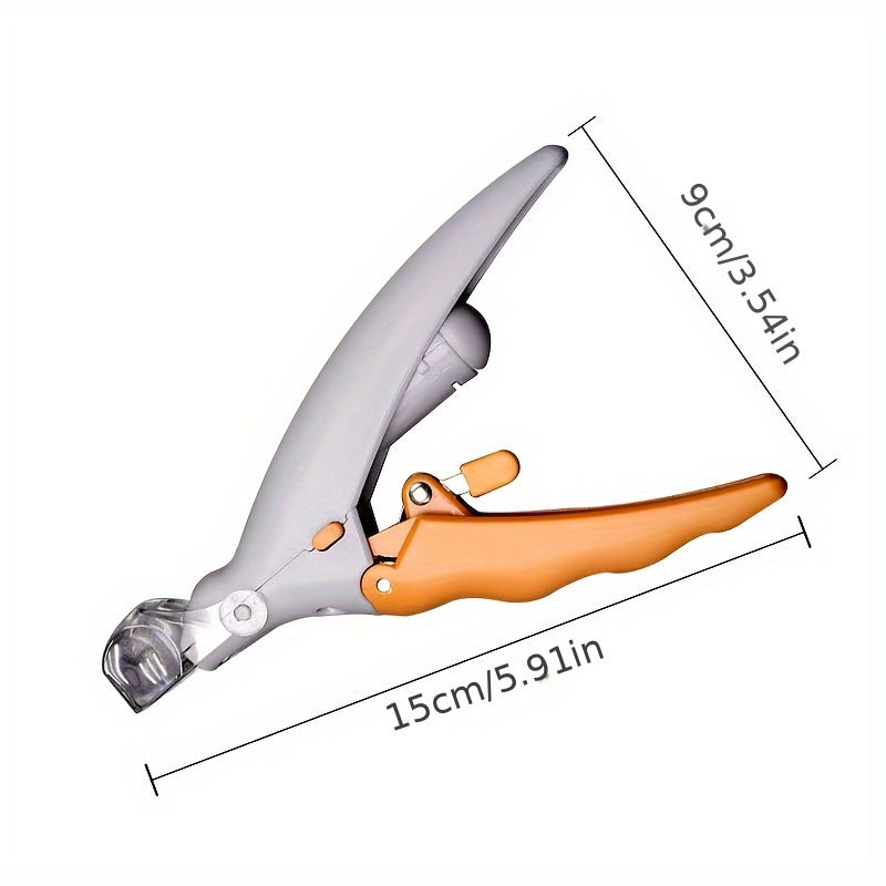 1pc Pet Nail Clipper With LED Light, Dog And Cat Nail Scissor With Stainless Steel Non-slip Silicone Handle, Anti-Bleeding Pet Nail Clipper For Pet Cleaning And Grooming Tools