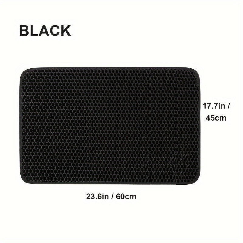 Pet Cat Litter Mat Double Layer Pet Mat Non-slip Sand Cat Pad Washable Bed Mat Clean Pad