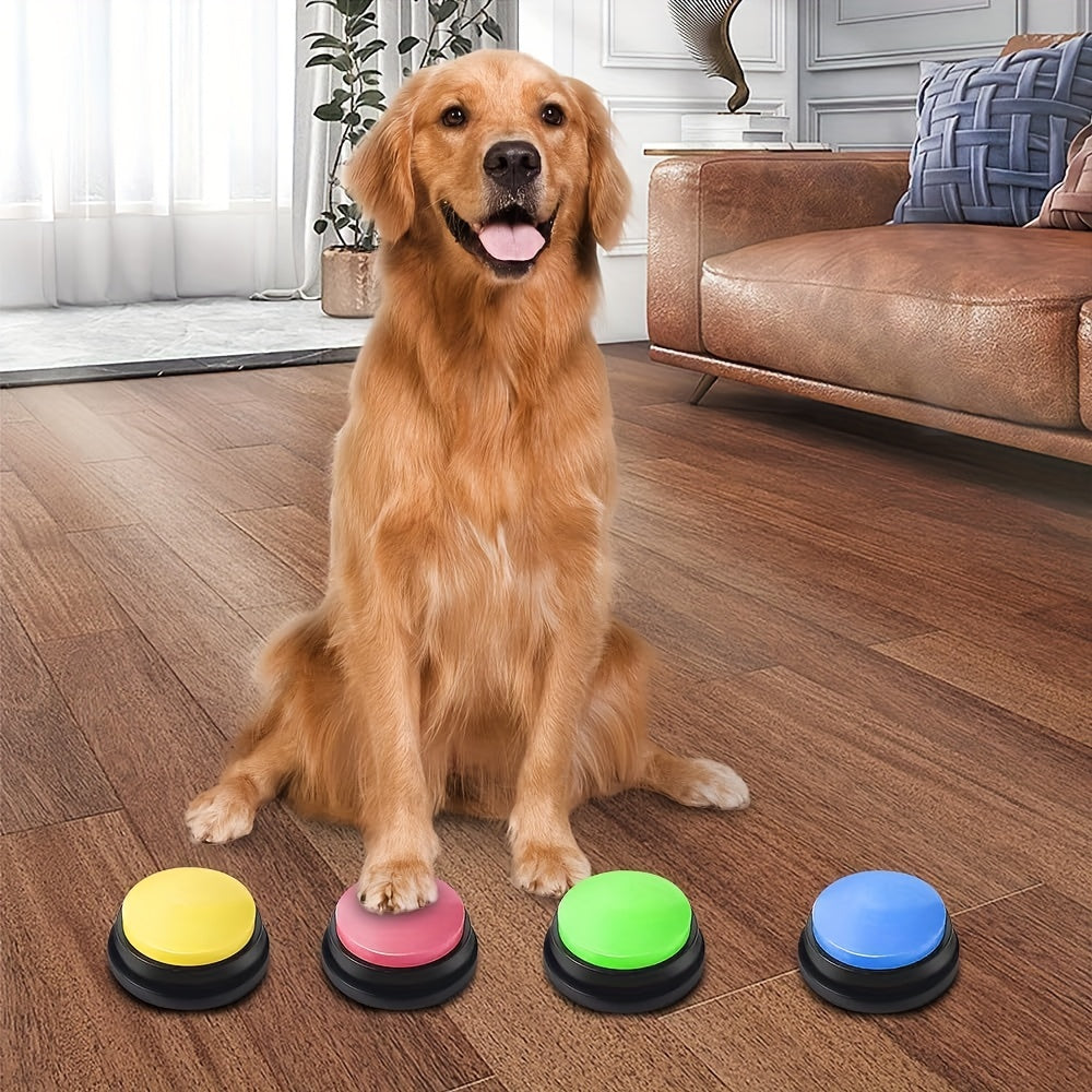 Pet Communication Button Dog Talking Interactive Training Sound Button, Recording Sound Maker, Squeeze Box, Christmas Set