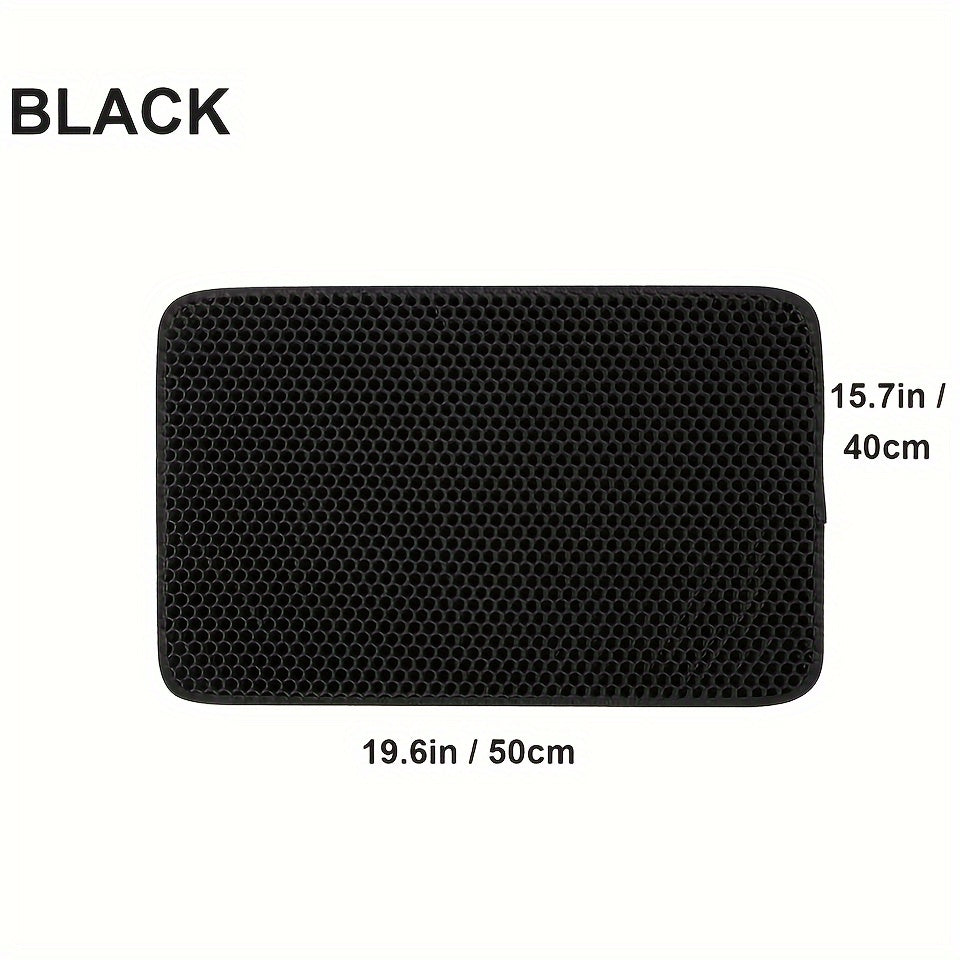 Pet Cat Litter Mat Double Layer Pet Mat Non-slip Sand Cat Pad Washable Bed Mat Clean Pad