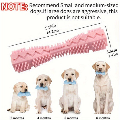 1/3pcs Durable Dog Chew Stick, Toothbrush For Tooth Cleaning And Massage - Soft Rubber Pet Toy