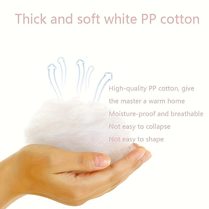 1pc Plush Pet Kennel Removable Washable Soft Cat Nest Winter Warm Round Cat Bed Pet Supplies