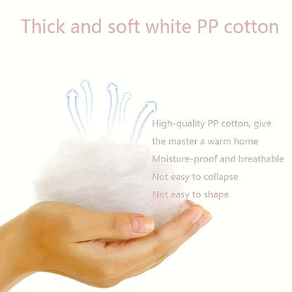 1pc Plush Pet Kennel Removable Washable Soft Cat Nest Winter Warm Round Cat Bed Pet Supplies