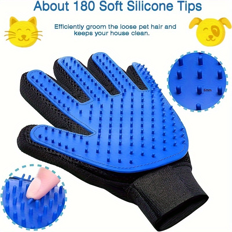 1pc Cat Handling Gloves, Cat Hair Removal Brush Pet Massaging Gloves Cat Bathing Grooming Gloves
