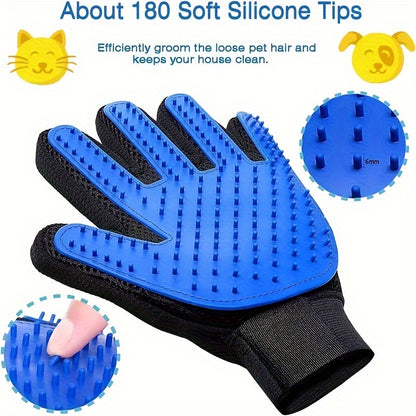 1pc Cat Handling Gloves, Cat Hair Removal Brush Pet Massaging Gloves Cat Bathing Grooming Gloves