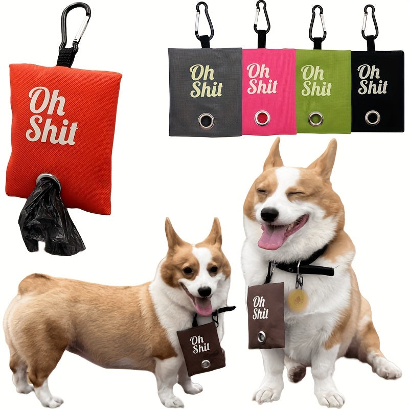 Pet Cleaning Supplies, Canvas Pet Garbage Bag Holder Poop Bag Dispenser Portable Dog Waste Bag Holder With Carabiner