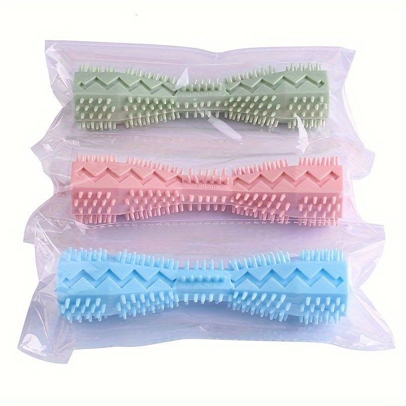 1/3pcs Durable Dog Chew Stick, Toothbrush For Tooth Cleaning And Massage - Soft Rubber Pet Toy