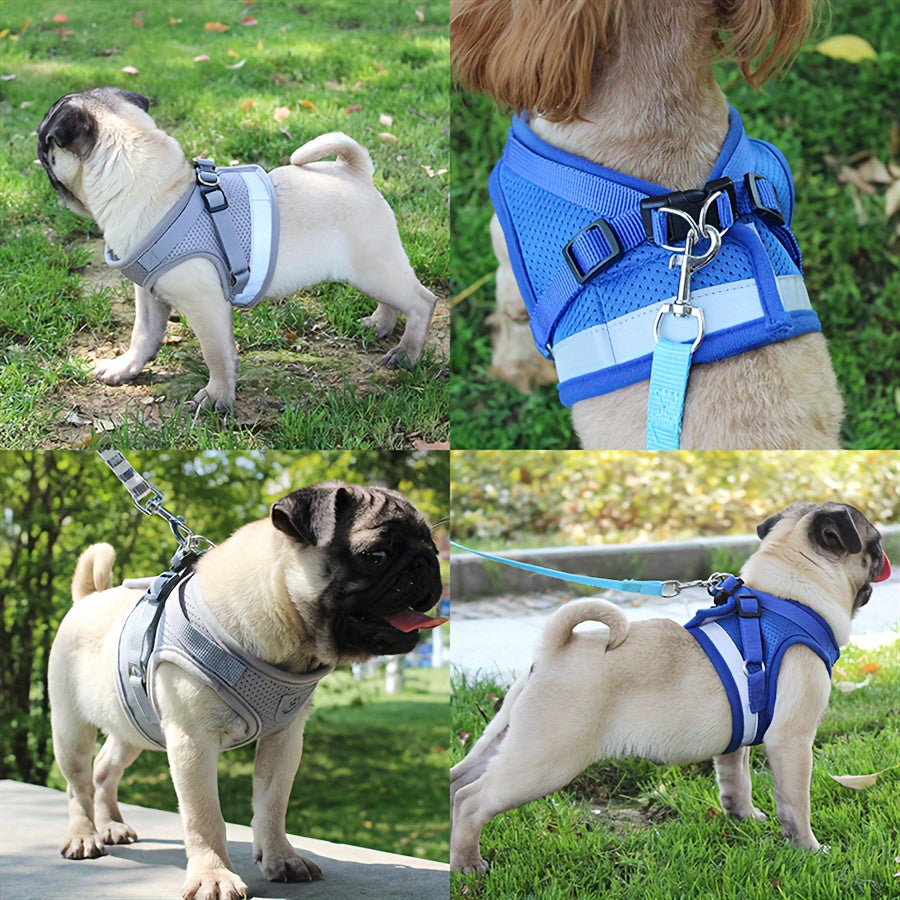 Breathable Cat Harness And Leash Set, Escape Proof Pet Clothes Kitten Puppy Dogs Vest Adjustable Easy Control Reflective Cat Harness