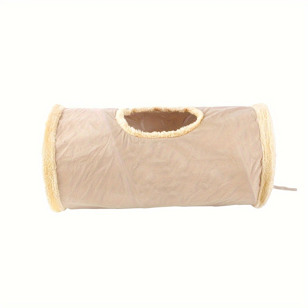 2/3/4 Ways Plush Pet Collapsible Cat Tunnel Cat Play Tunnel Toys Durable Warm Plush Suede Hideaway Pet Crinkle Tunnel