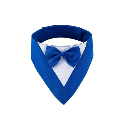 1pc of Drool Bib, Pet Suit Triangle Scarf with Bow Tie, Pet Collar, Dog Clothing, Dog Wedding Outfit Accessories