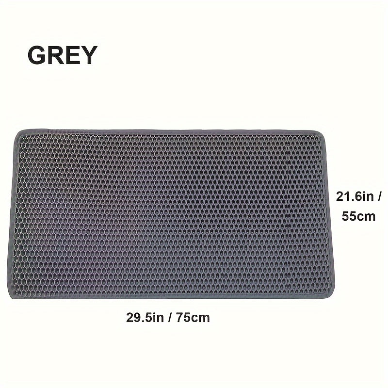 Pet Cat Litter Mat Double Layer Pet Mat Non-slip Sand Cat Pad Washable Bed Mat Clean Pad