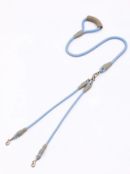 Dog leash Walk dog leash Medium double dog chain Double lead One tow two leads with pet supplies