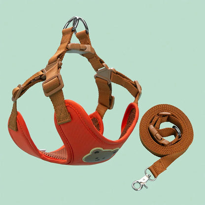 Pet Dog Harness Leash Set Small Medium Dog Cat Vest Breathable Puppy Chest Strap French Bulldog Chihuahua Harness Pet Supplies