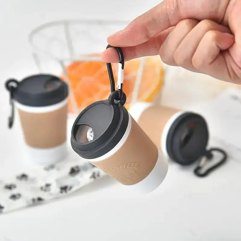 Portable Dog Poop Bag Holder Pet Waste Bag Dispenser for Dogs Outdoor Pet Trash Bags Dispenser Coffee Cup-shaped Dispenser