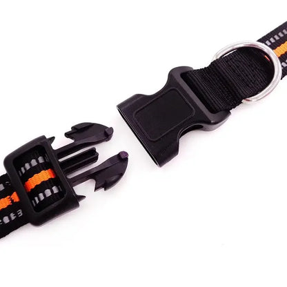Reflective Dog Collar Adjustable Safety Nylon Pet Collars Sturdy & Durable Suitable for Large,Medium and Small Dogs Pet Supplies