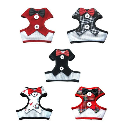 Adjustable Pet Harness with Bow Tie Leash Set Stylish Tuxedo Vest for Small Dogs and Cats Harnesses Leads Dog Supplies
