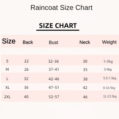 During the rainy season, dogs go out in transparent raincoats; Hooded waterproof jacket made of soft PVC material, dog raincoat