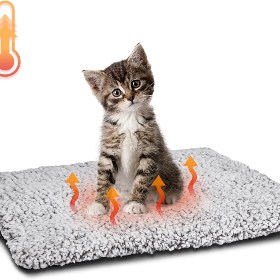 Winter self-heating pet blanket for dogs and cats without electric heating pad with non-slip bottom heating pad universal