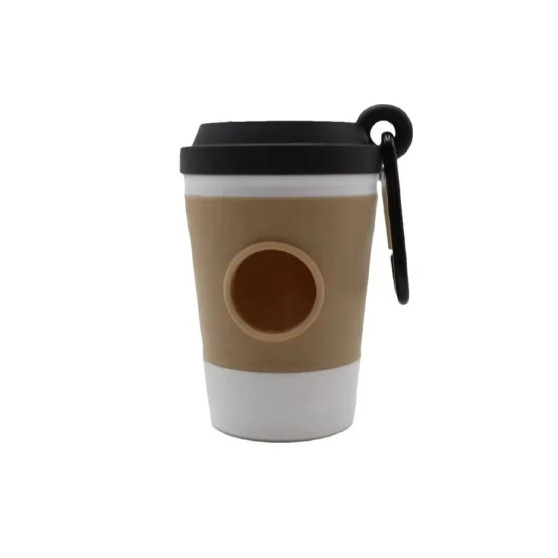 Portable Dog Poop Bag Holder Pet Waste Bag Dispenser for Dogs Outdoor Pet Trash Bags Dispenser Coffee Cup-shaped Dispenser