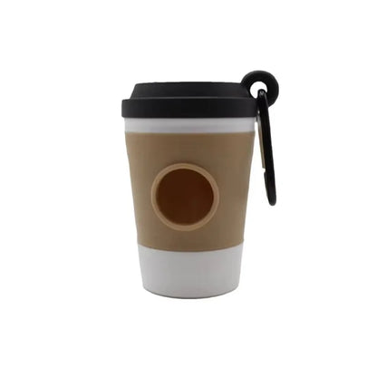 Portable Dog Poop Bag Holder Pet Waste Bag Dispenser for Dogs Outdoor Pet Trash Bags Dispenser Coffee Cup-shaped Dispenser