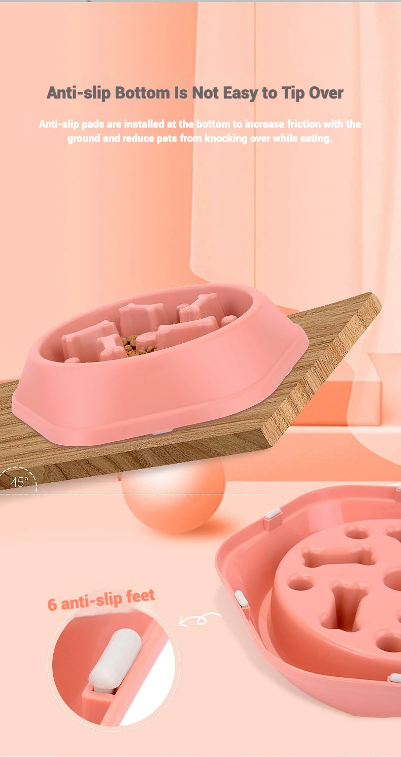 Dog Bowls Slow Feeder 1.5 Cups Slow Feeding Small Medium Breed Puppy Bowl for Fast Eater Dog Dishes to Slow Down Eating Maze