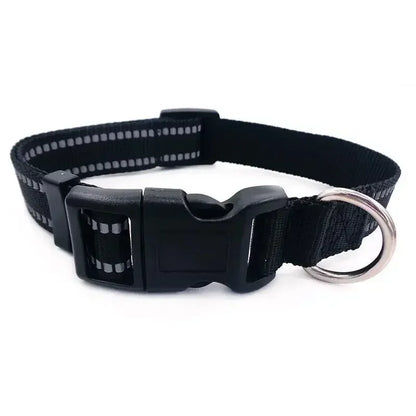 Reflective Dog Collar Adjustable Safety Nylon Pet Collars Sturdy & Durable Suitable for Large,Medium and Small Dogs Pet Supplies