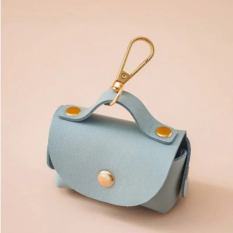 Dog Poop Garbage Bag Dispenser Portable Leather Dog Pooper Scoopers Bag Outdoor Walking Pet Supplies