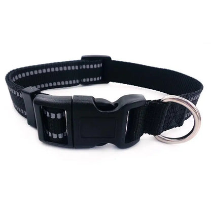 Reflective Dog Collar Adjustable Safety Nylon Pet Collars Sturdy & Durable Suitable for Large,Medium and Small Dogs Pet Supplies