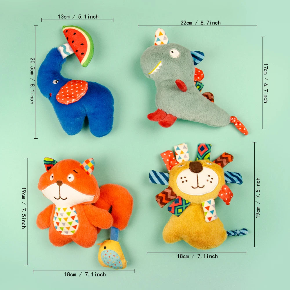 Squeaky Plush Dog Toy for Puppy Small Stuffed Puppy Chew Toys Cute Animal Series for Dogs and Cats Gift