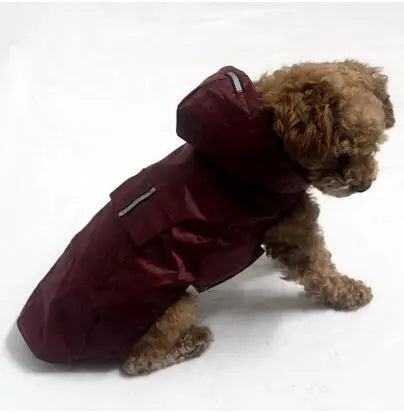 Dog Raincoat Waterproof Hoodie Jacket Rain Poncho Pet Rainwear Clothes with Reflective Stripe Outdoor Dogs Raincoat Accessories