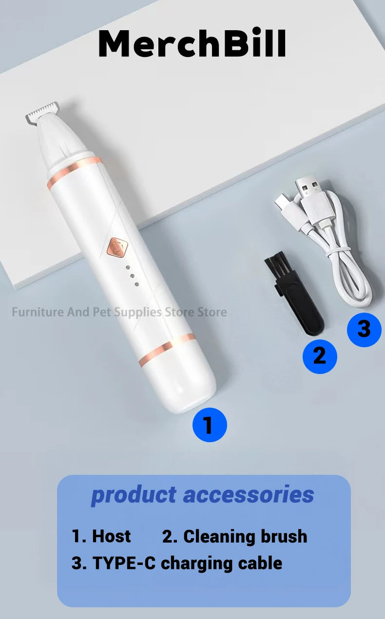 2-in-1 pet dog paw trimmer  cat nail clipper  pet nail grinder  dog cat hair trimmer  dog trimmer  dog nail grinder  paw trimmer