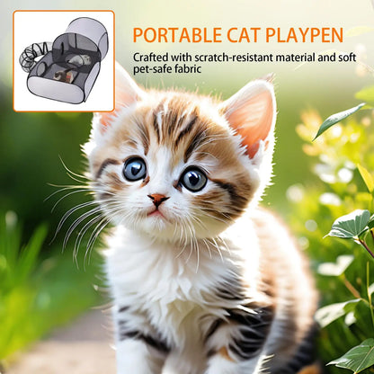 Cat Enclosure Tunnels Dog Play Pen Foldable Enclosure Tunnels House Interactive Toy Exercise Playground for Kitten Puppy Animals