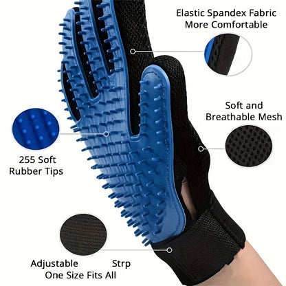1pc Cat Handling Gloves, Cat Hair Removal Brush Pet Massaging Gloves Cat Bathing Grooming Gloves