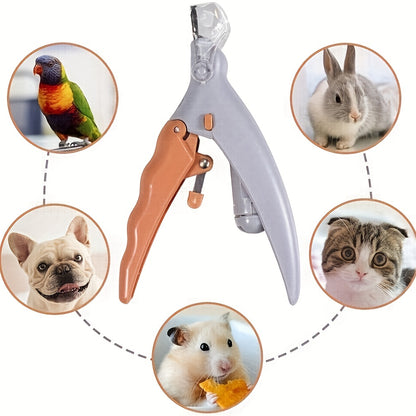 1pc Pet Nail Clipper With LED Light, Dog And Cat Nail Scissor With Stainless Steel Non-slip Silicone Handle, Anti-Bleeding Pet Nail Clipper For Pet Cleaning And Grooming Tools
