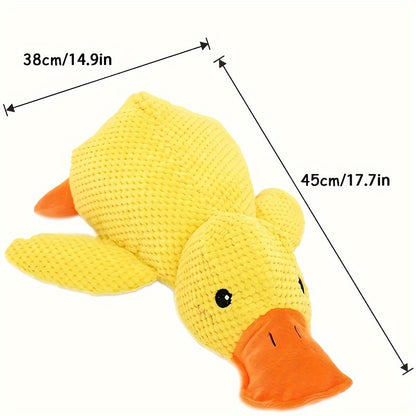 1pc Duck Design Pet Grinding Teeth Squeaky Plush Toy, Chewing Toy For Dog Interactive Supply